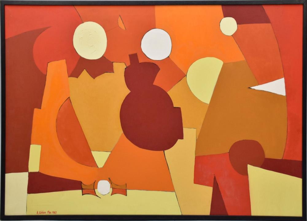 Arnold Weber comparable auction result: arnold weber american 1921 2010 oil on canvas abstract composition signed and dated november 1967 lower left 31 x 45