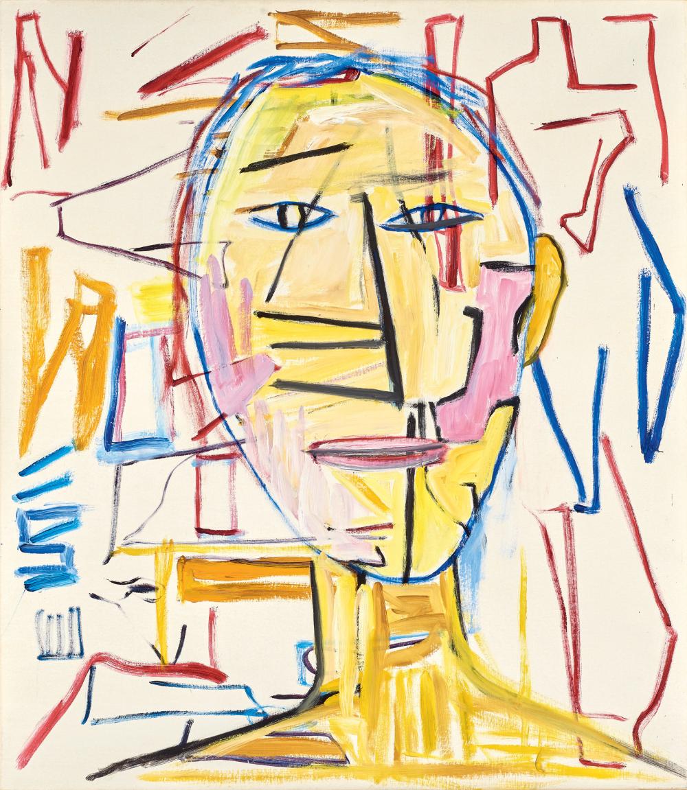 Ken Whisson comparable auction result: ken whisson 1927 2022 contemporary face sally mcmurphy 2000 02