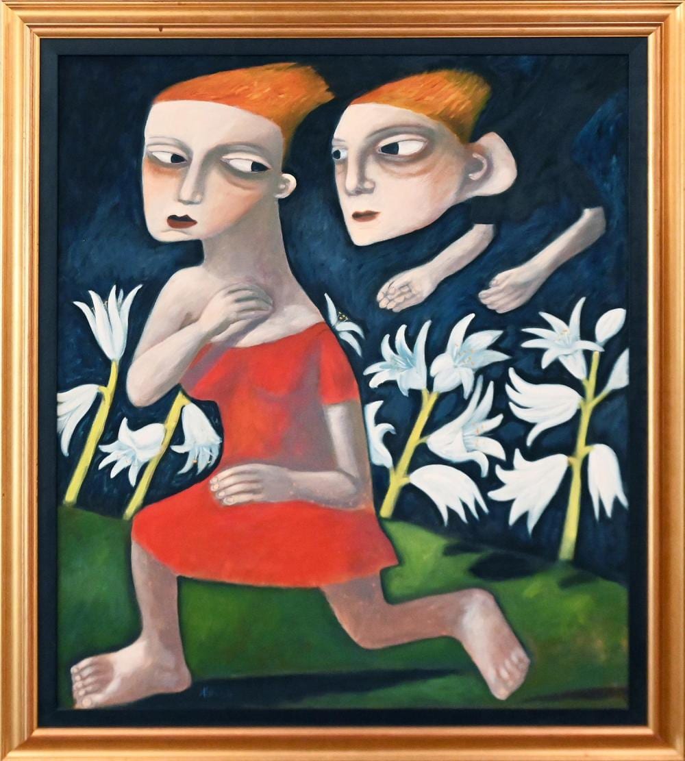 kay singleton keller woman being pursued by herself · Leonard Joel · 2025-07-31 Kay Singleton Keller comparable auction result: kay singleton keller woman being pursued by herself