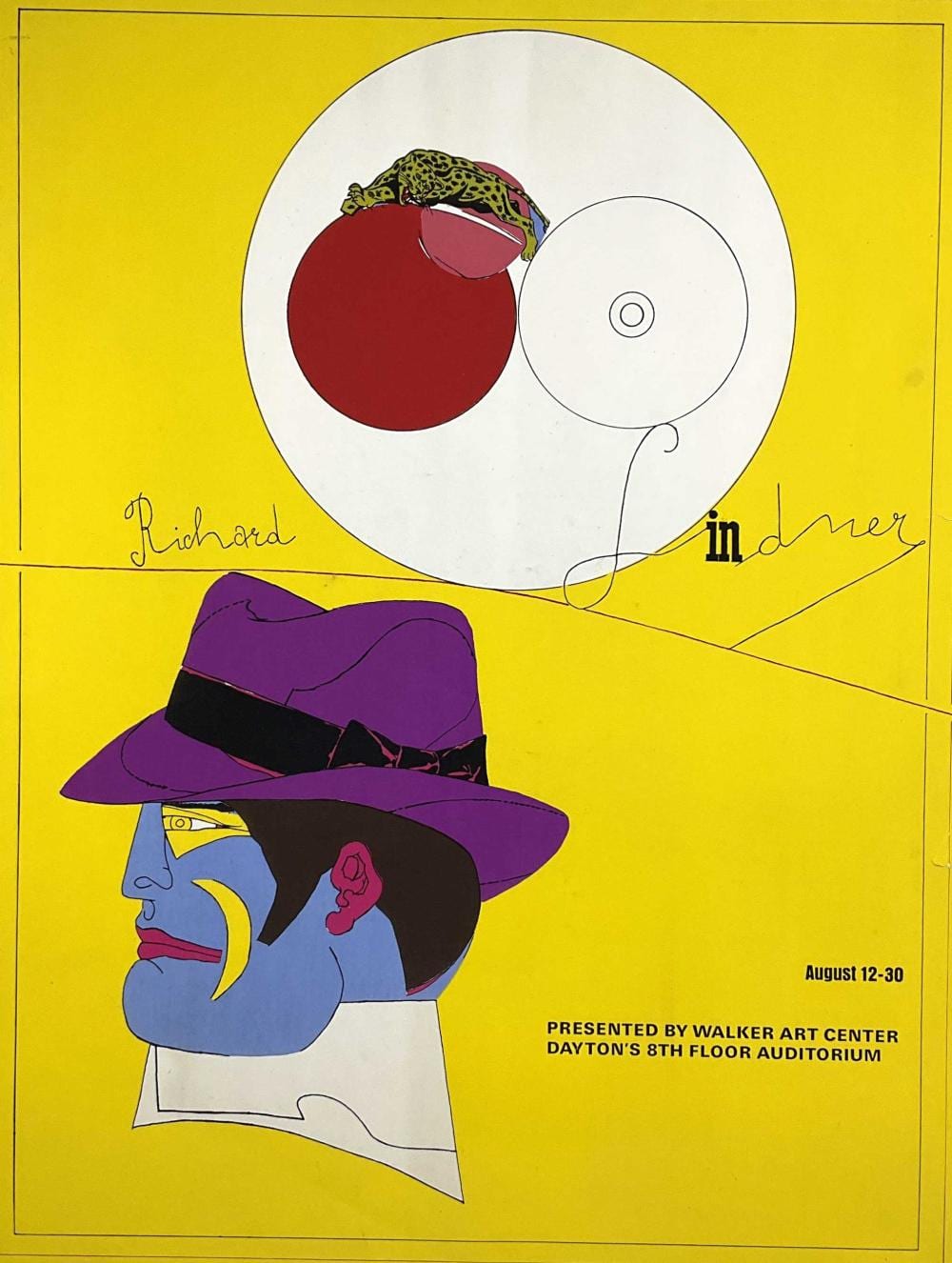 Richard Linder comparable auction result: 1969 richard linder poster print on paper