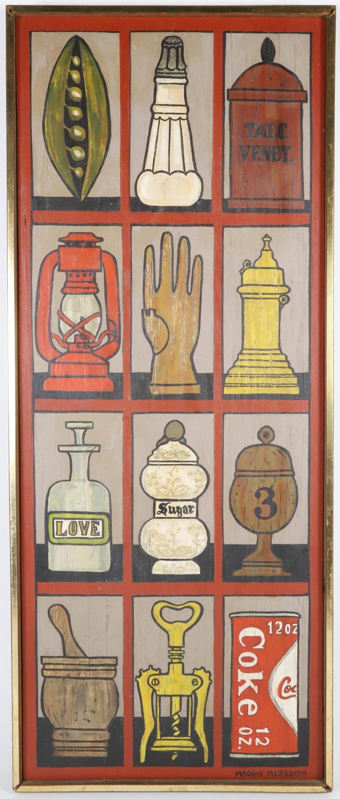 Maggie Meredith comparable auction result: maggie meredith oil on board artifacts