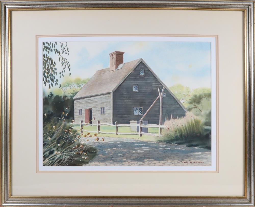 karol b wyckoff watercolor on paper oldest house · Rafael Osona Auctions · 2025-08-23 Karol B. Wyckoff comparable auction result: karol b wyckoff watercolor on paper oldest house