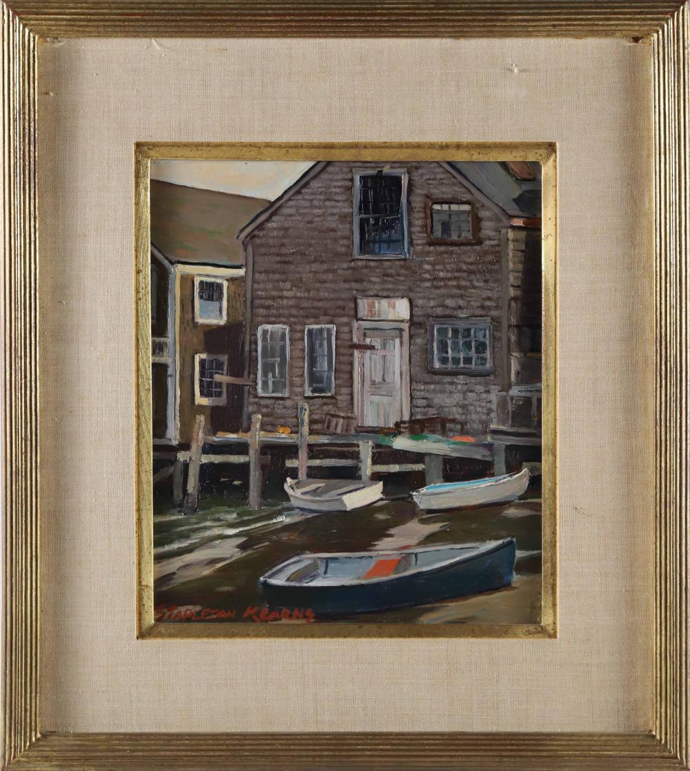 Stapleton Kearns comparable auction result: stapleton kearns oil on board north wharf dories