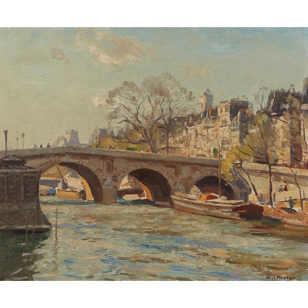 Will Ashton comparable auction result: will ashton 1881 1963 the bridge over the seine paris oil on canvas laid on board 36 x 43 5cm