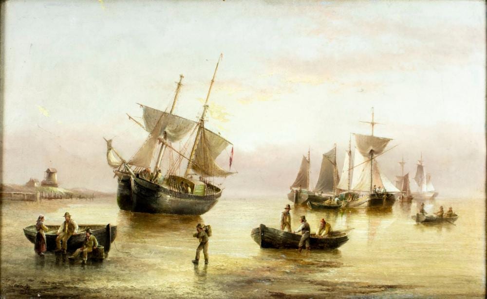Henry Redmore comparable auction result: henry redmore uk 1820 1887 oil painting antique