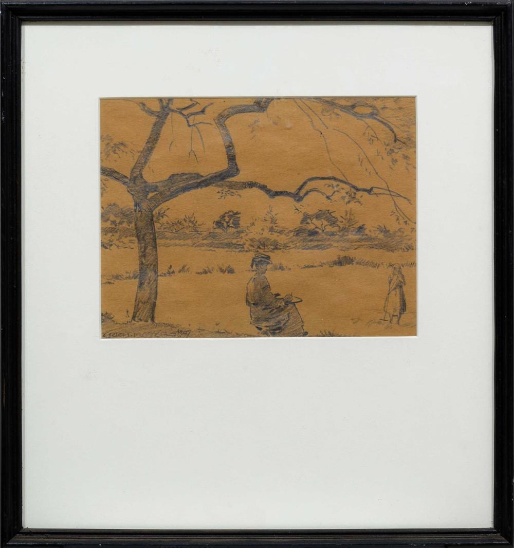 Erich Mayer comparable auction result: erich mayer sa 1876 1960 pencil an artist drawing signed dated 1907 14 x 19