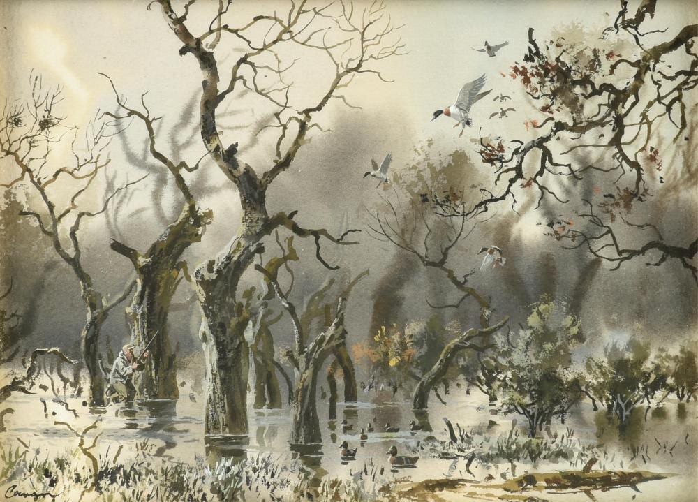 john p cowan american texas 1920 2008 the timber hole 20th century 8 3 8 x 11 1 2 in 21 3 x 29 2 cm frame 14 1 2 x 17 1 2 in 36 8 x 44 5 cm · Simpson Galleries, LLC · 2025-09-13 John P. Cowan comparable auction result: john p cowan american texas 1920 2008 the timber hole 20th century 8 3 8 x 11 1 2 in 21 3 x 29 2 cm frame 14 1 2 x 17 1 2 in 36 8 x 44 5 cm
