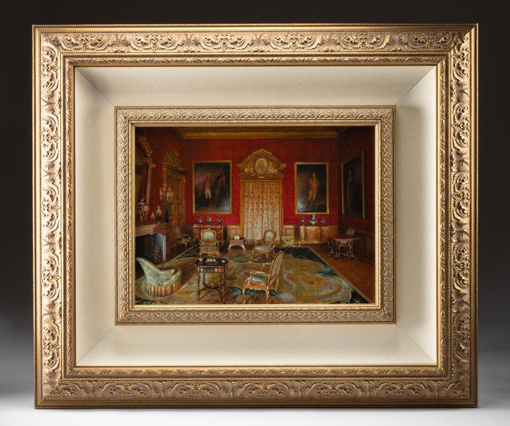 S.H. Lee Painting of an Interior - "Horse & Rider" sold by Artemis Fine Arts, lot 193A — auction record photograph