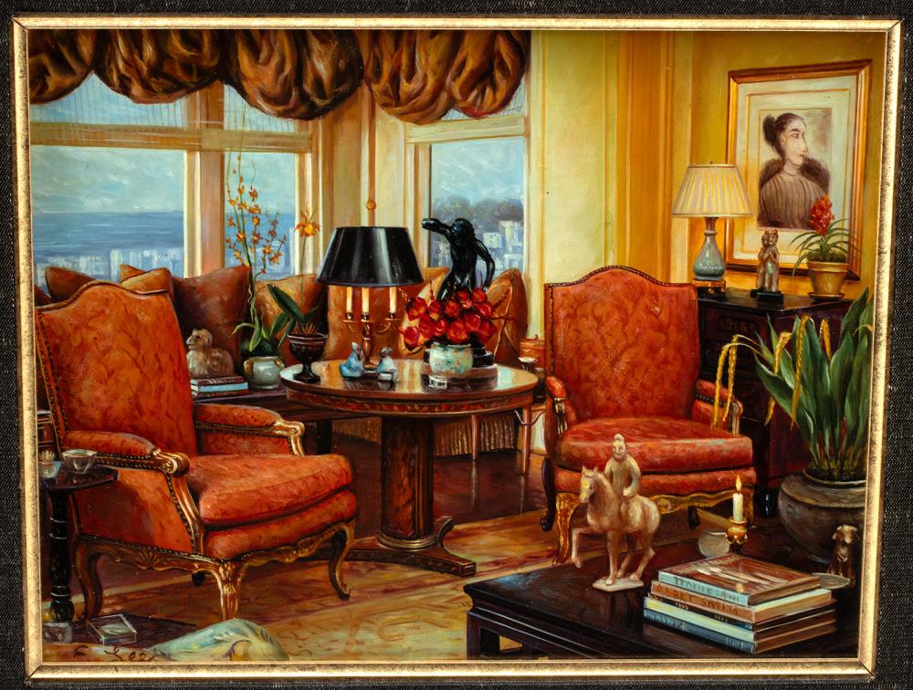 S.H. Lee Painting - "In the Study" sold by Artemis Fine Arts, lot 186C — auction record photograph