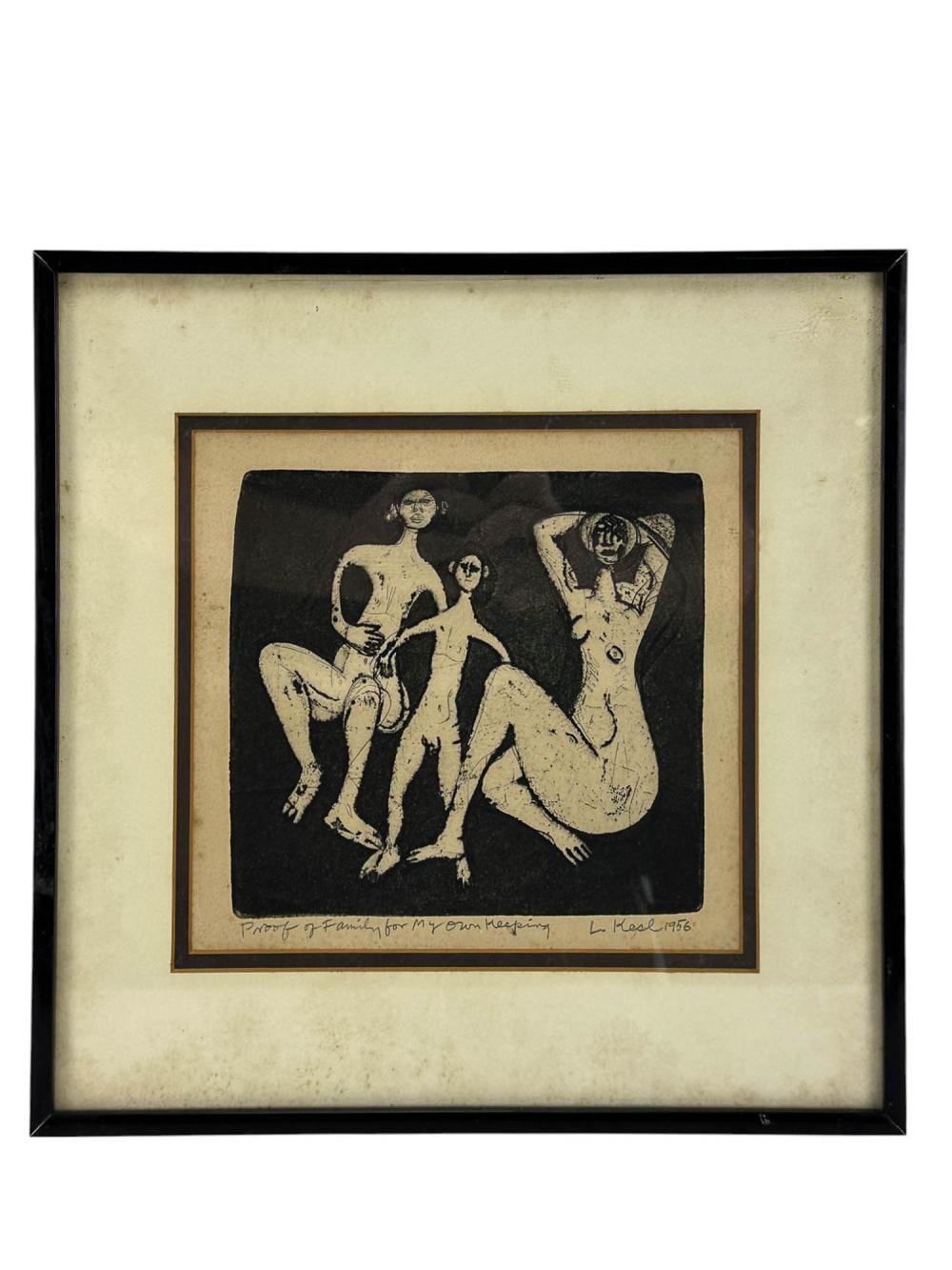 Lennie Kesl comparable auction result: lennie kesl 1926 2012 nude figural b w engraving