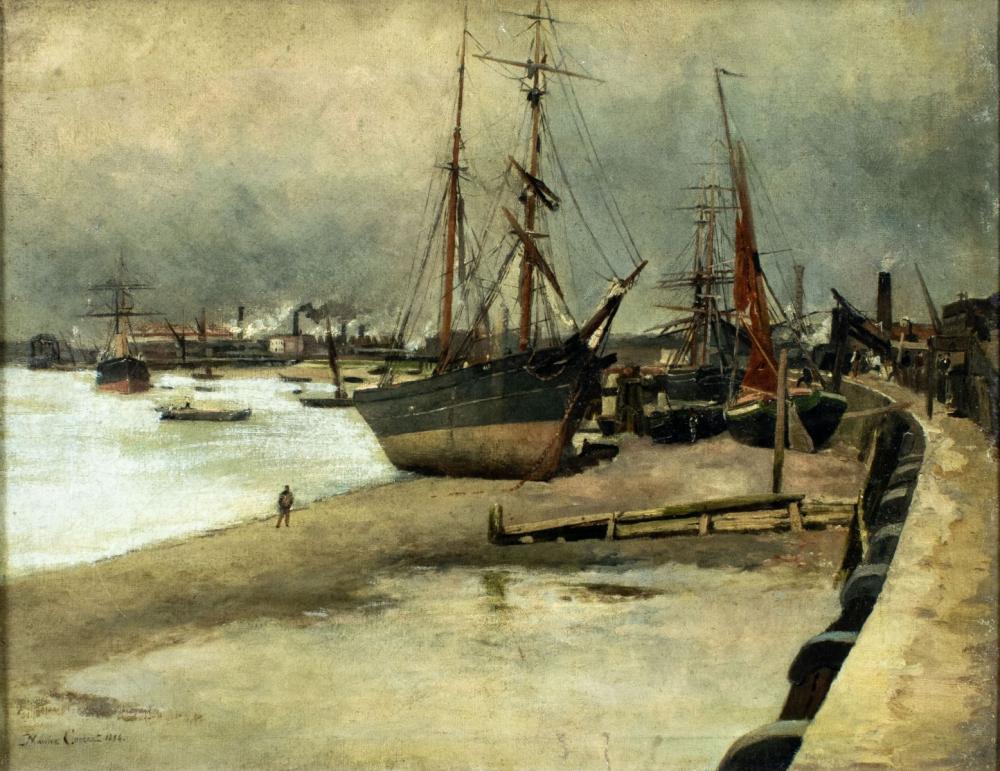 Maurice Francois Courant (France,1847-1925) oil painting antique sold by Broward Auction Gallery LLC, lot 194 — auction record photograph