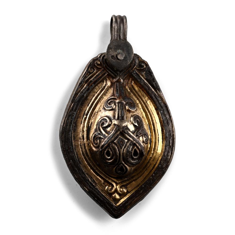 VIKING AGE SILVER-GILT RATTLE HORSE HARNESS PENDANT sold by TimeLine Auctions, lot 324 — auction record photograph