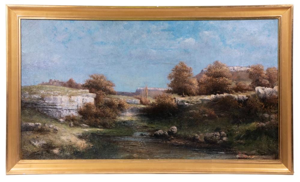 gustave courbet france switzerland 1819 1877 · Thomaston Place Auction Galleries · 2025-08-30 Gustave Courbet comparable auction result: gustave courbet france switzerland 1819 1877