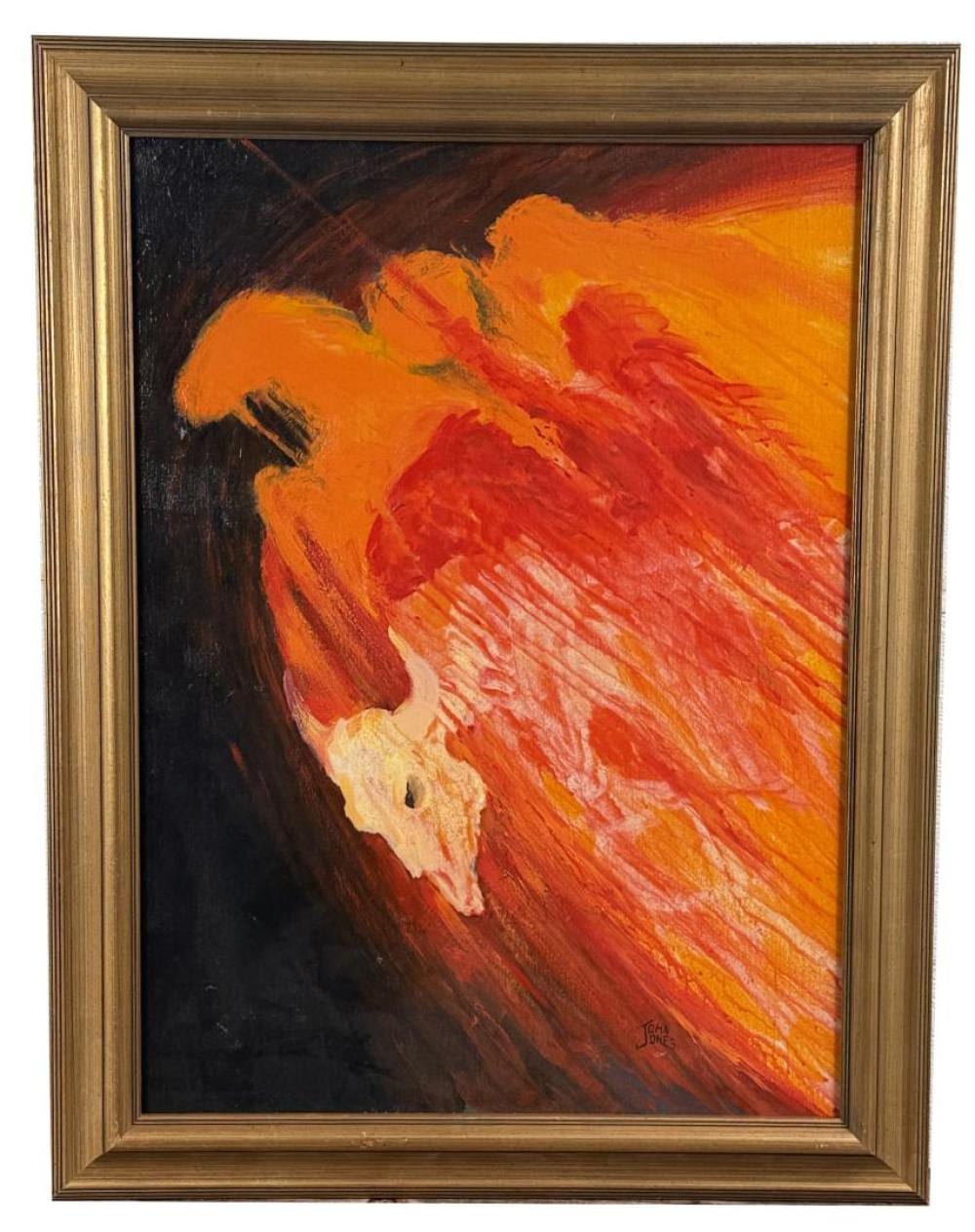 John Jones comparable auction result: john jones oil on canvas indian painting