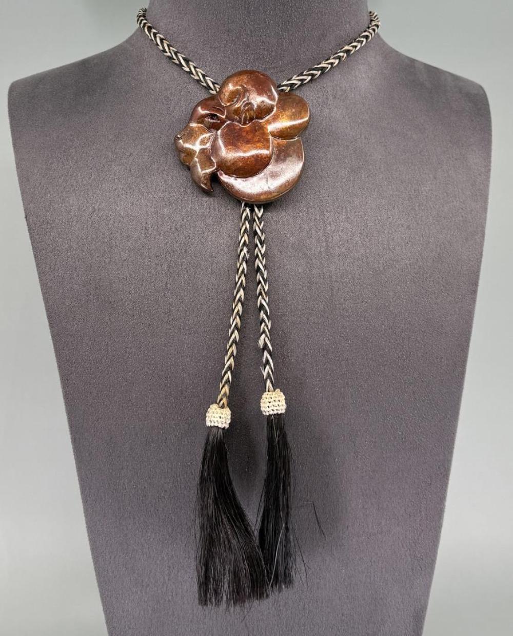 Tim Cherry comparable auction result: tim cherry 2012 prix de west bronze bolo tie
