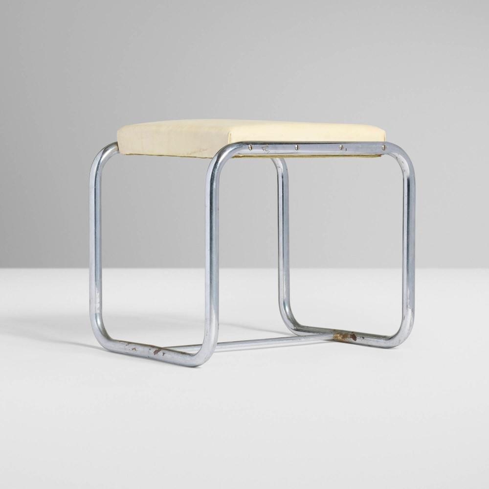 William Lescaze comparable auction result: william lescaze stool from the philadelphia savings fund society building
