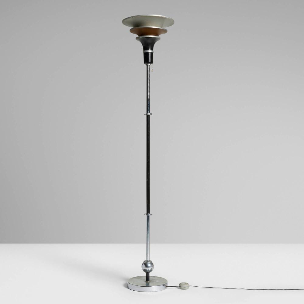 Kurt Versen comparable auction result: kurt versen attribution floor lamp