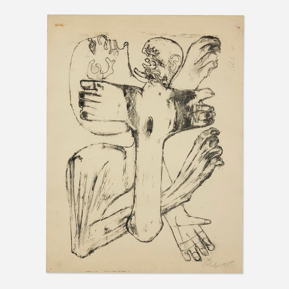 leon golub sphinx and victim · Rago Arts and Auction Center · 2025-08-15 Leon Albert Golub comparable auction result: leon golub sphinx and victim