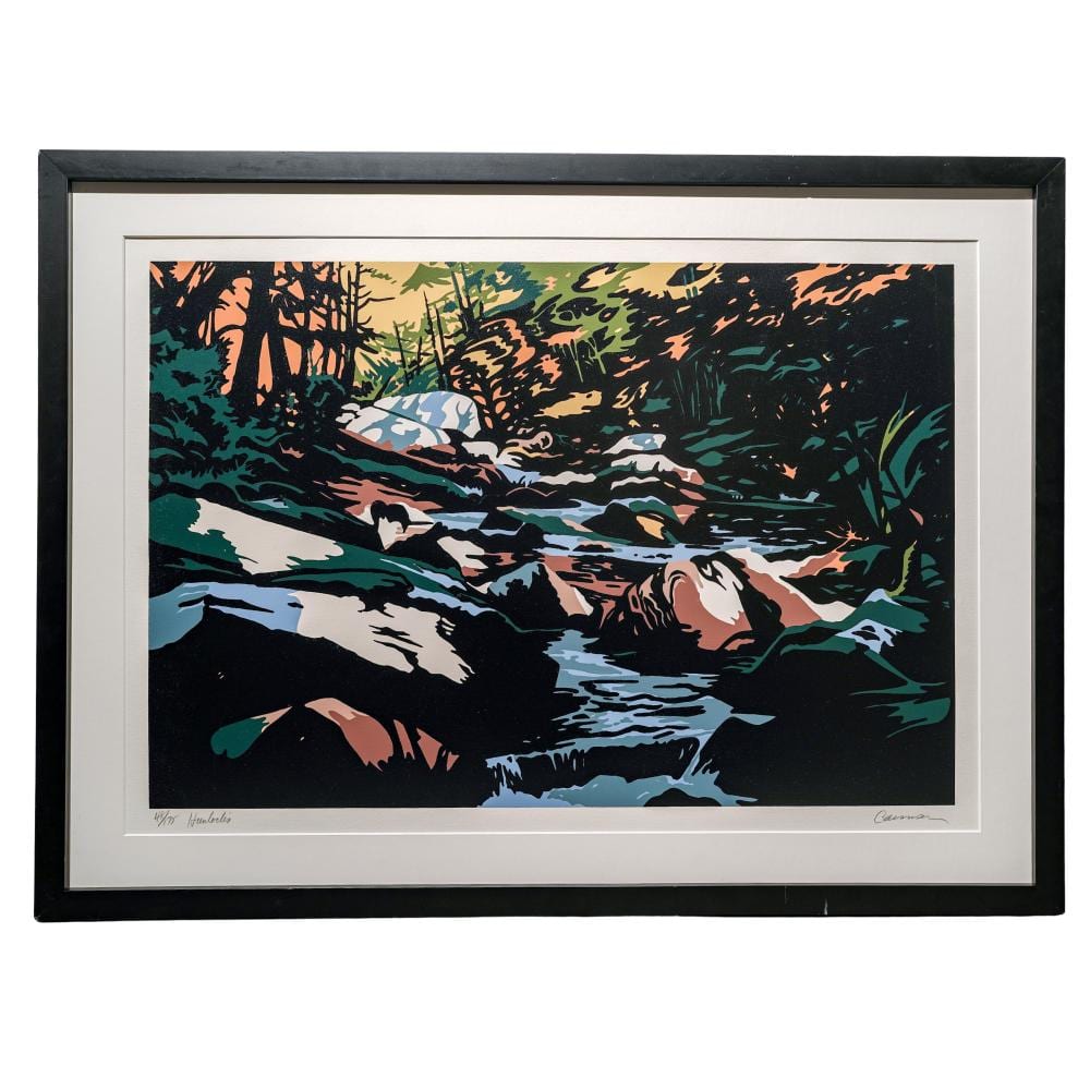 Jon Carsman comparable auction result: jon carsman american 1944 1987 hemlocks serigraph