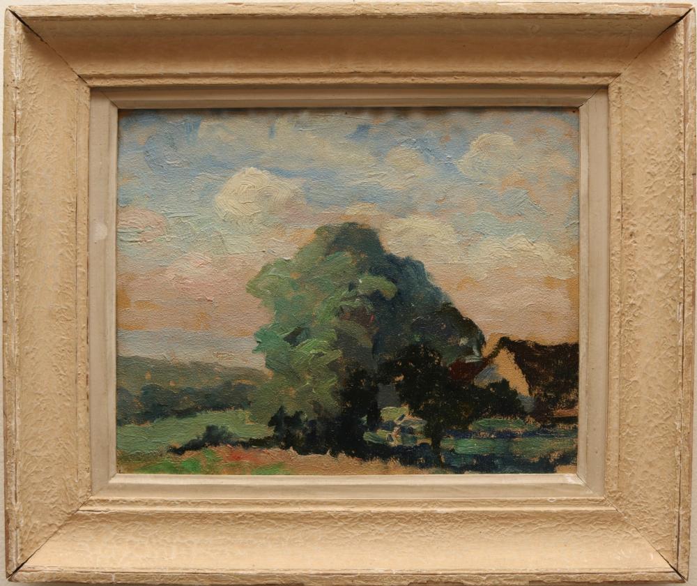 Albert Joseph comparable auction result: albert joseph 1868 1952 france cottage in landscape creuze france