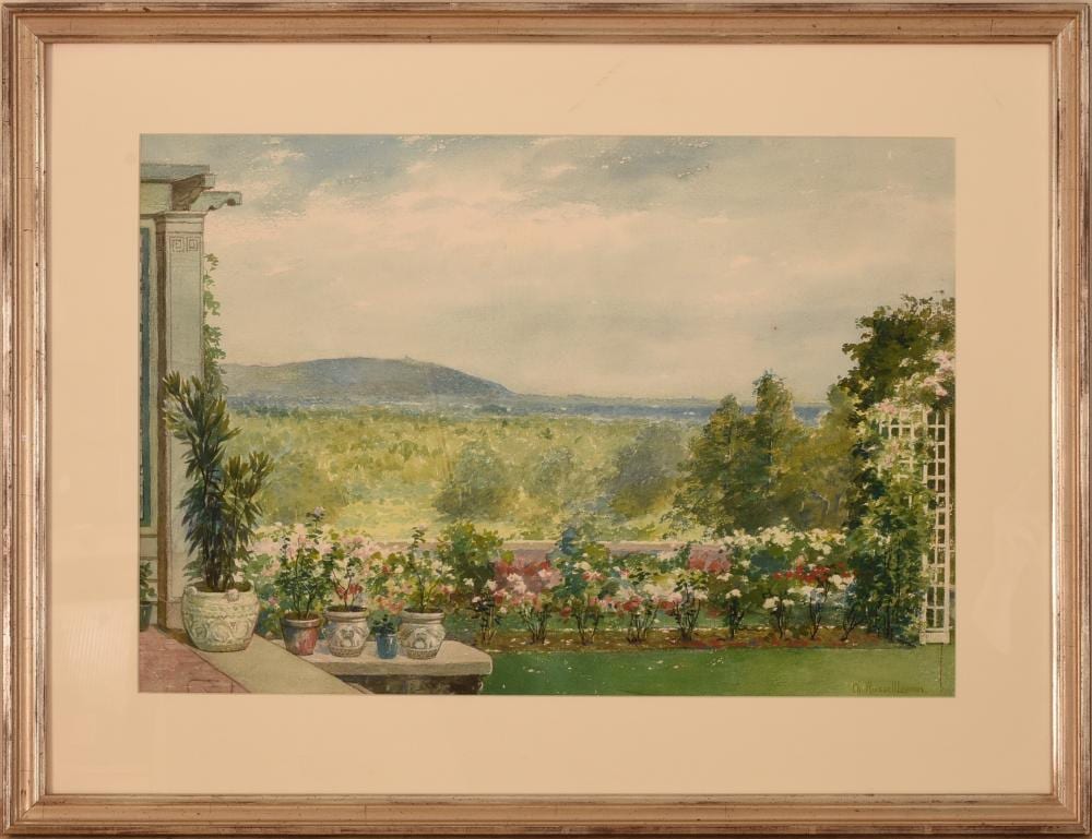 Charles Russell Loomis comparable auction result: charles russell loomis 1857 1936 european courtyard