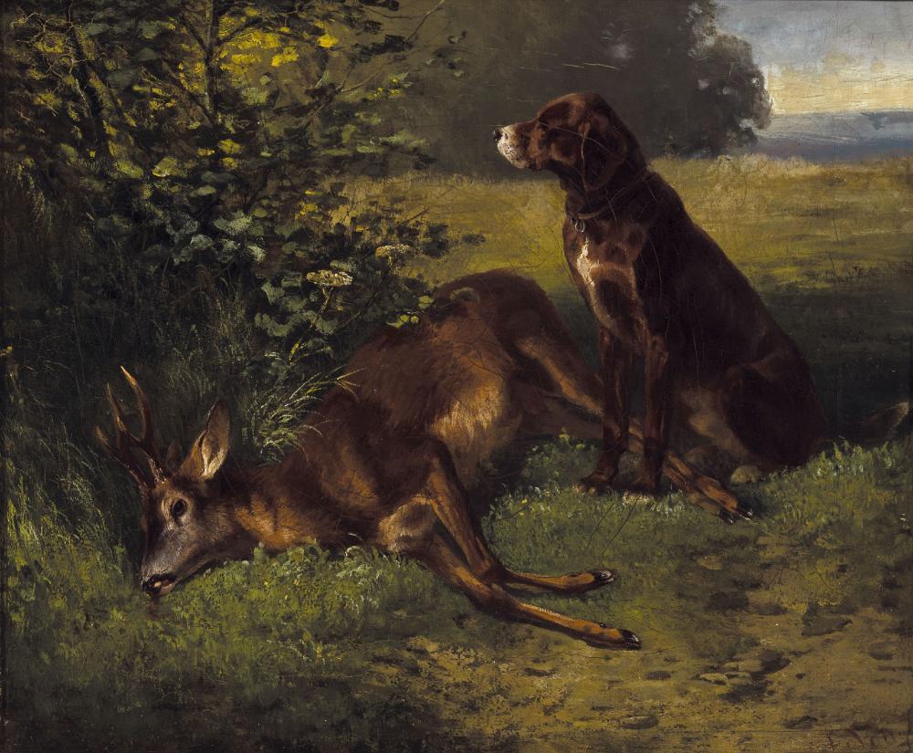 Ludwig Gustav Voltz comparable auction result: ludwig gustav voltz 1925 1911 hunting dog with a