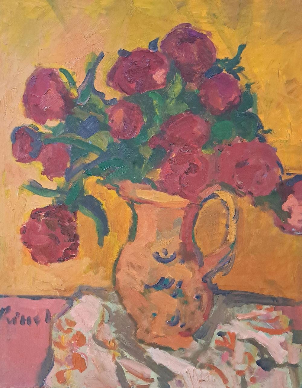 Gernot Kissel comparable auction result: gernot kissel 1939 worms 2008 flower still life