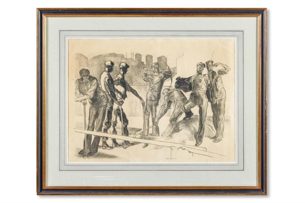 John Copley comparable auction result: john copley british 1875 1950 workmen