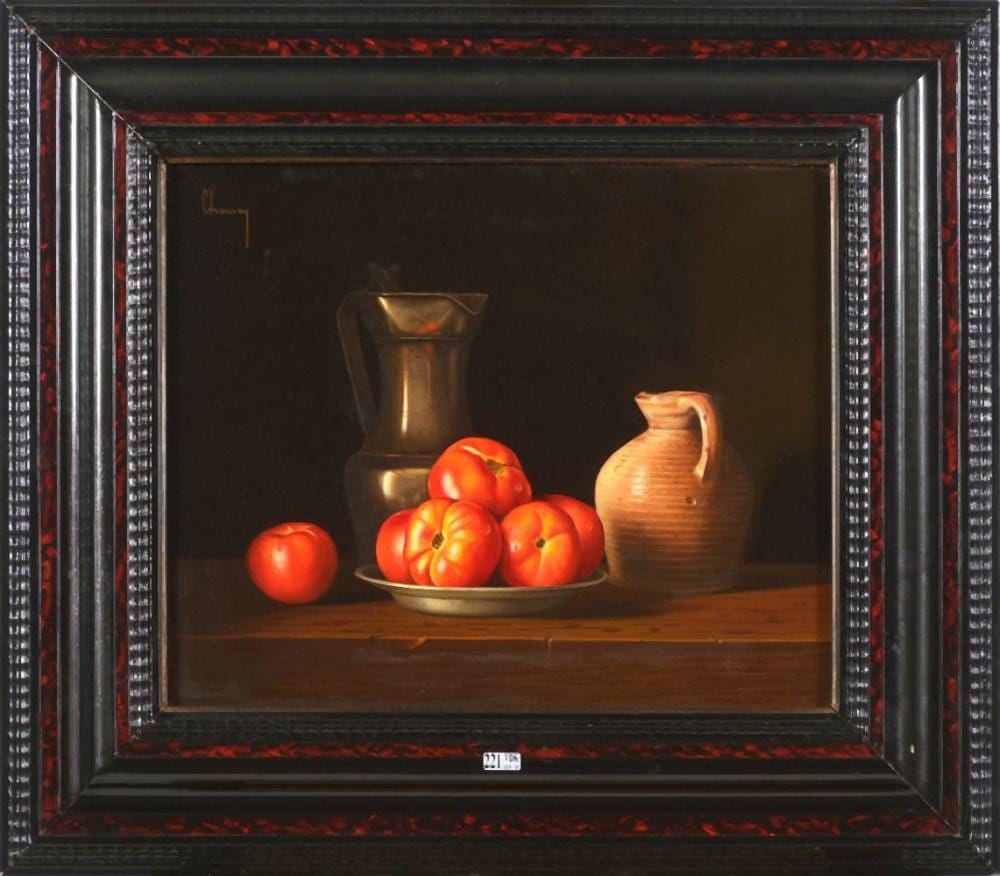 huile sur toile nature morte aux fruits sign en haut gauche chauray · Vanderkindere · 2025-09-09 Jean-Claude Chauray comparable auction result: huile sur toile nature morte aux fruits sign en haut gauche chauray