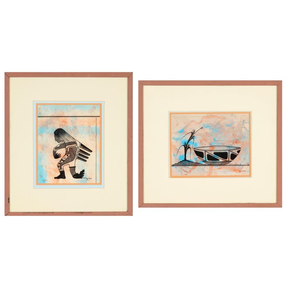 Charles Lovato comparable auction result: charles lovato two works on paper 1973