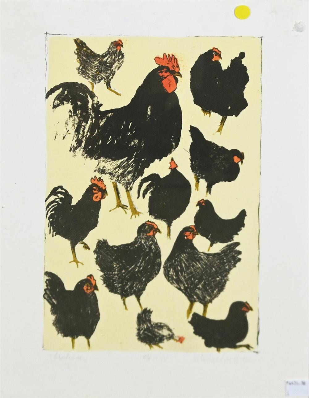 Michael Carlo comparable auction result: michael carlo chickens 1982