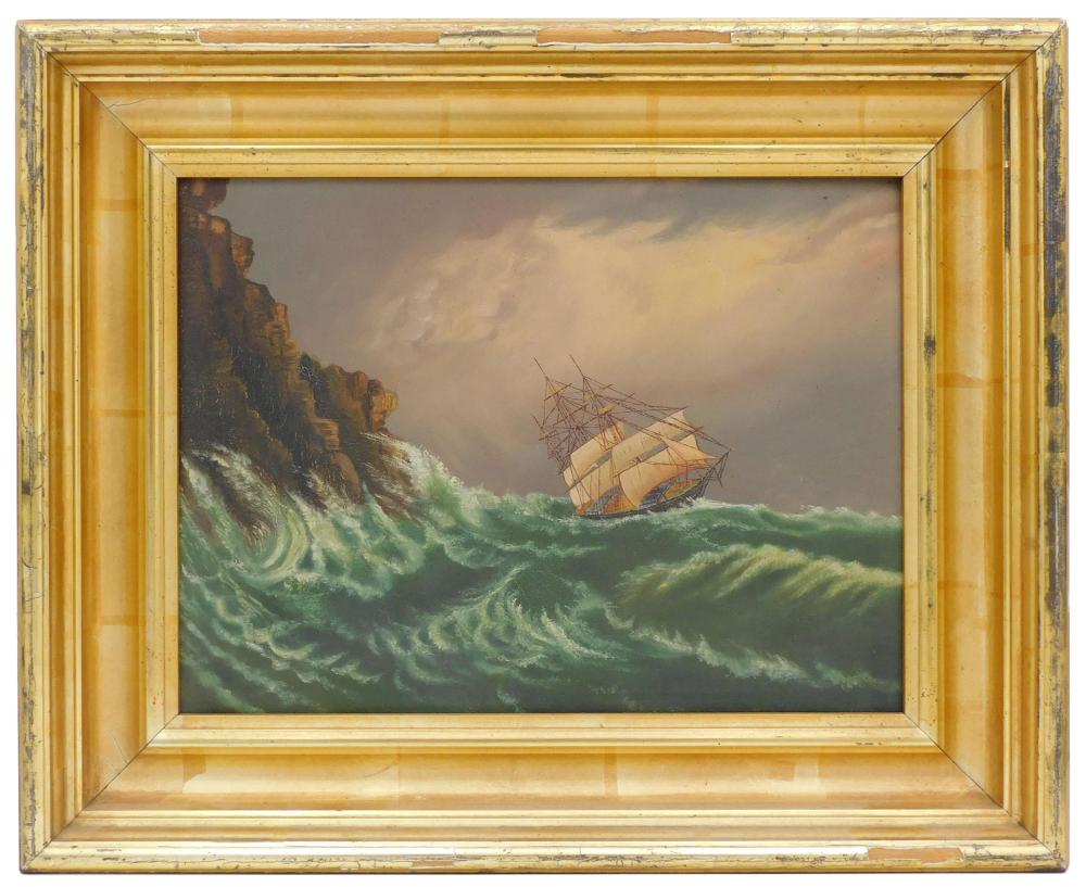 Clement Drew comparable auction result: clement drew attributed marine painting
