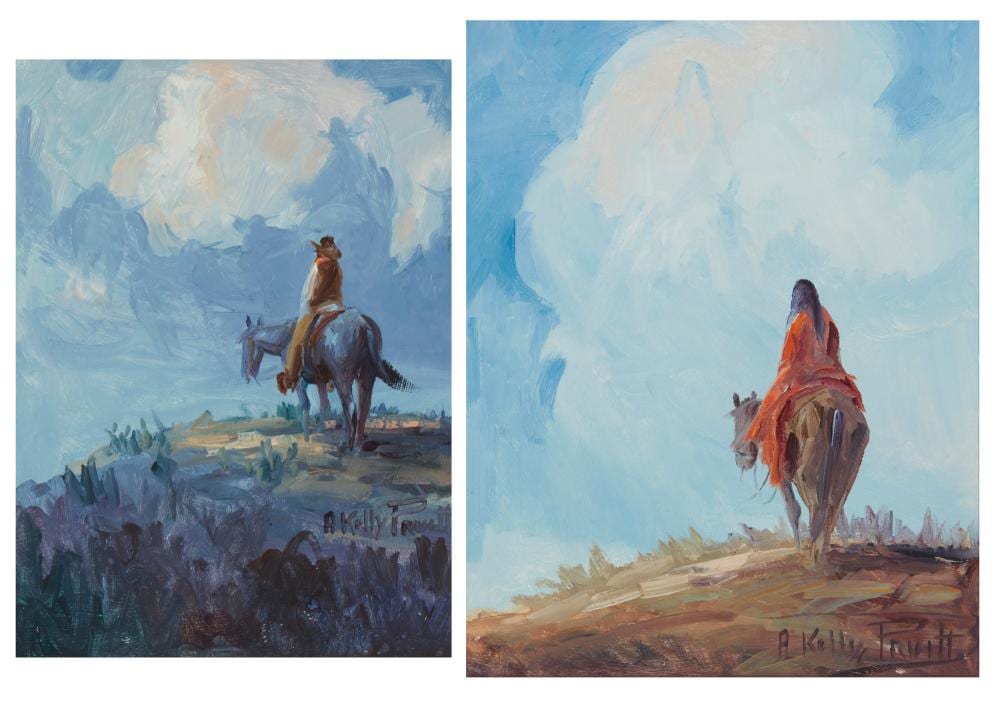 A. Kelly Pruitt comparable auction result: a kelly pruitt 1924 2009 two works riders on horseback