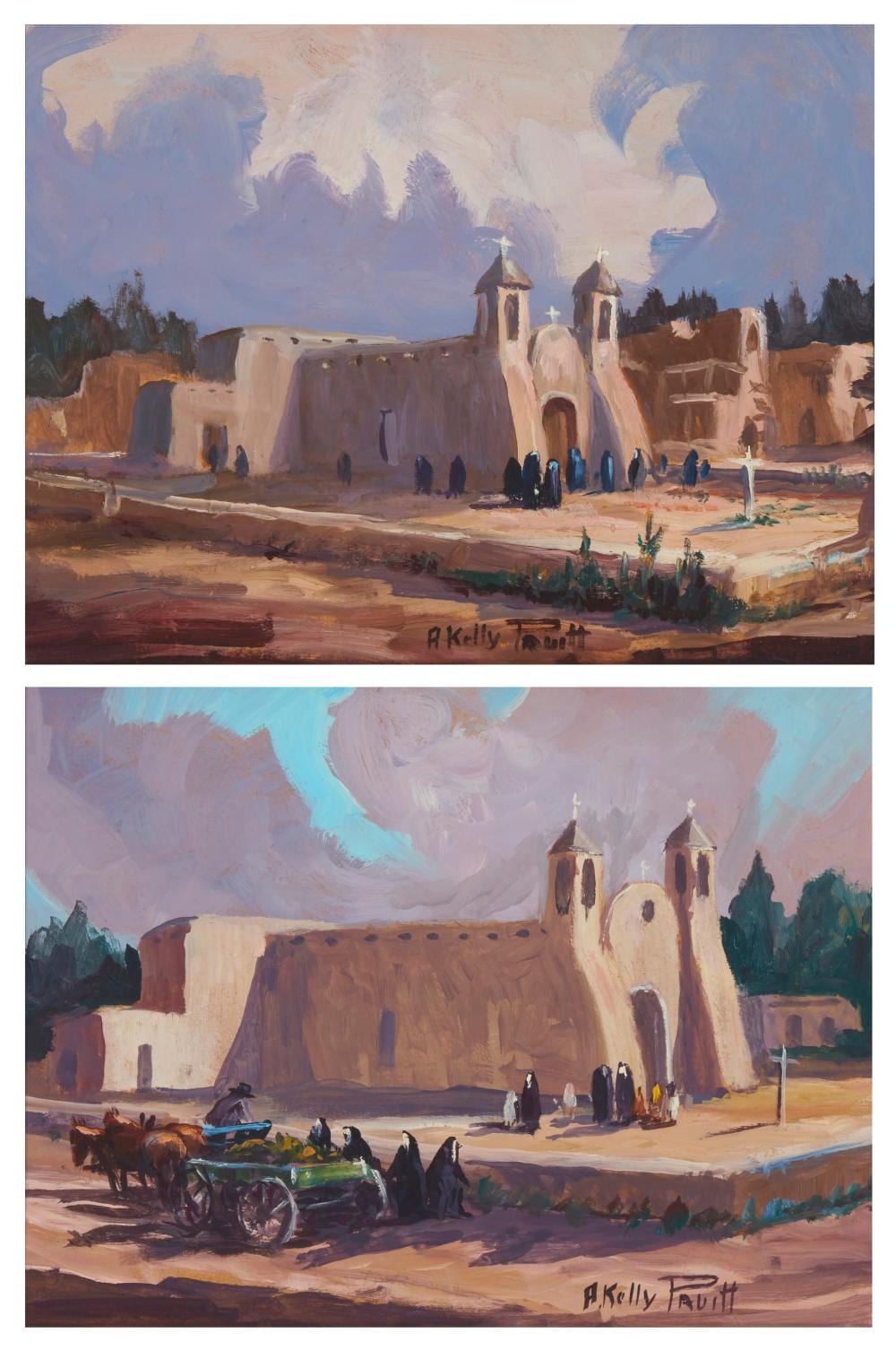 A. Kelly Pruitt comparable auction result: a kelly pruitt 1924 2009 two works san francisco de as s mission church taos