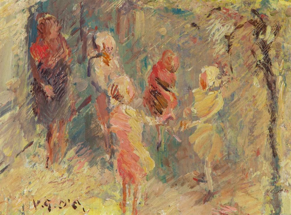 Victor Honoré Janssens comparable auction result: victor vic o connor children playing in the street oil on board