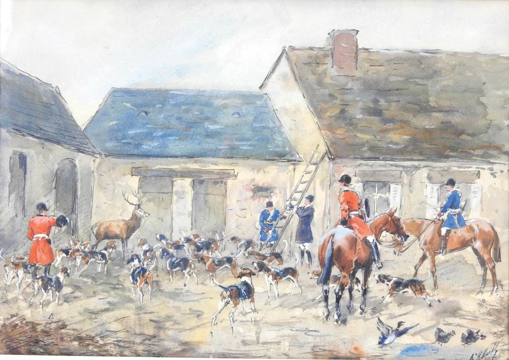 Karl Reille comparable auction result: karl reille 1886 1974 equipage kermaingant rallye bretagne peut tre le d buch torc aquarelle
