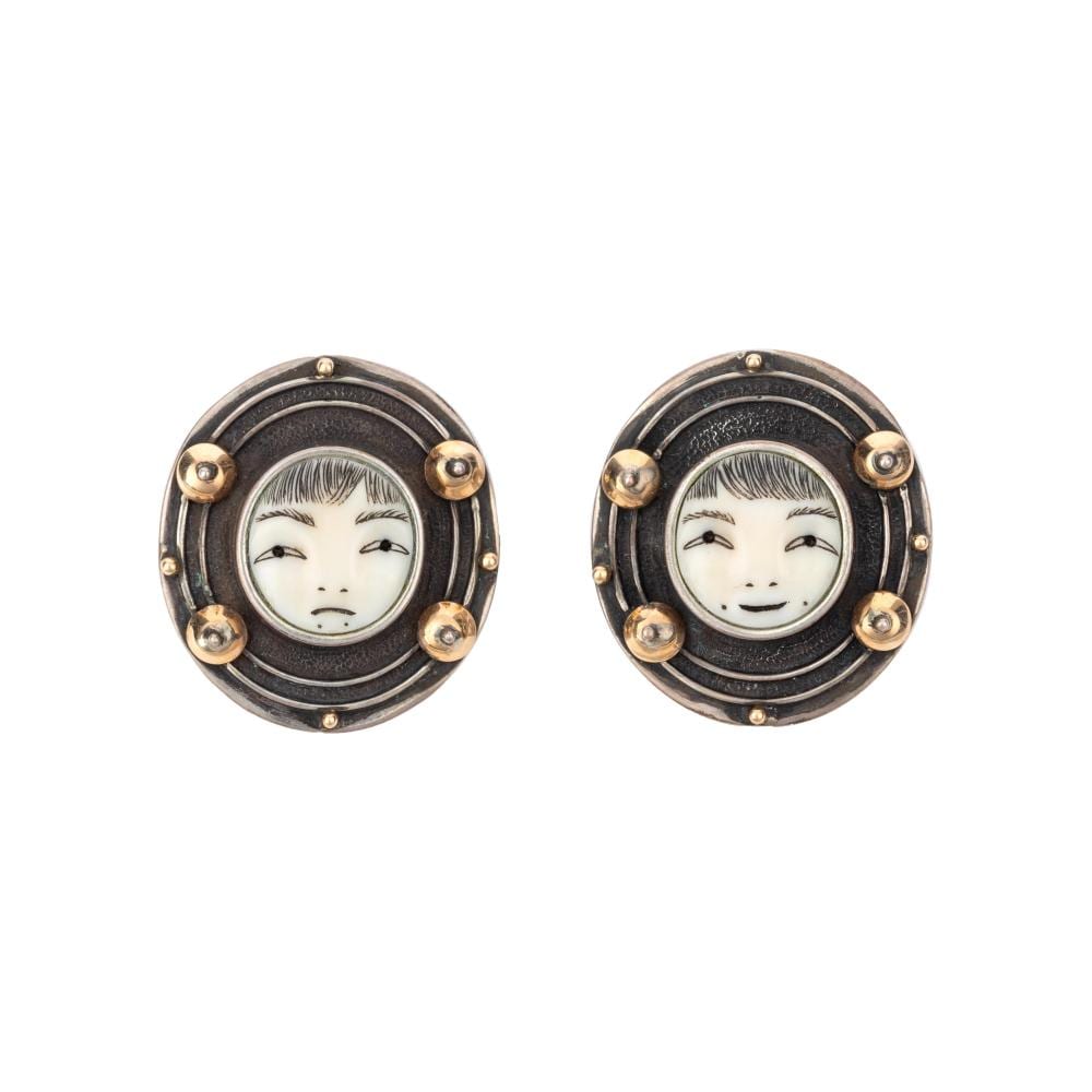 denise wallace circular male female earrings · Santa Fe Art Auction · 2025-08-14 Denise Wallace comparable auction result: denise wallace circular male female earrings