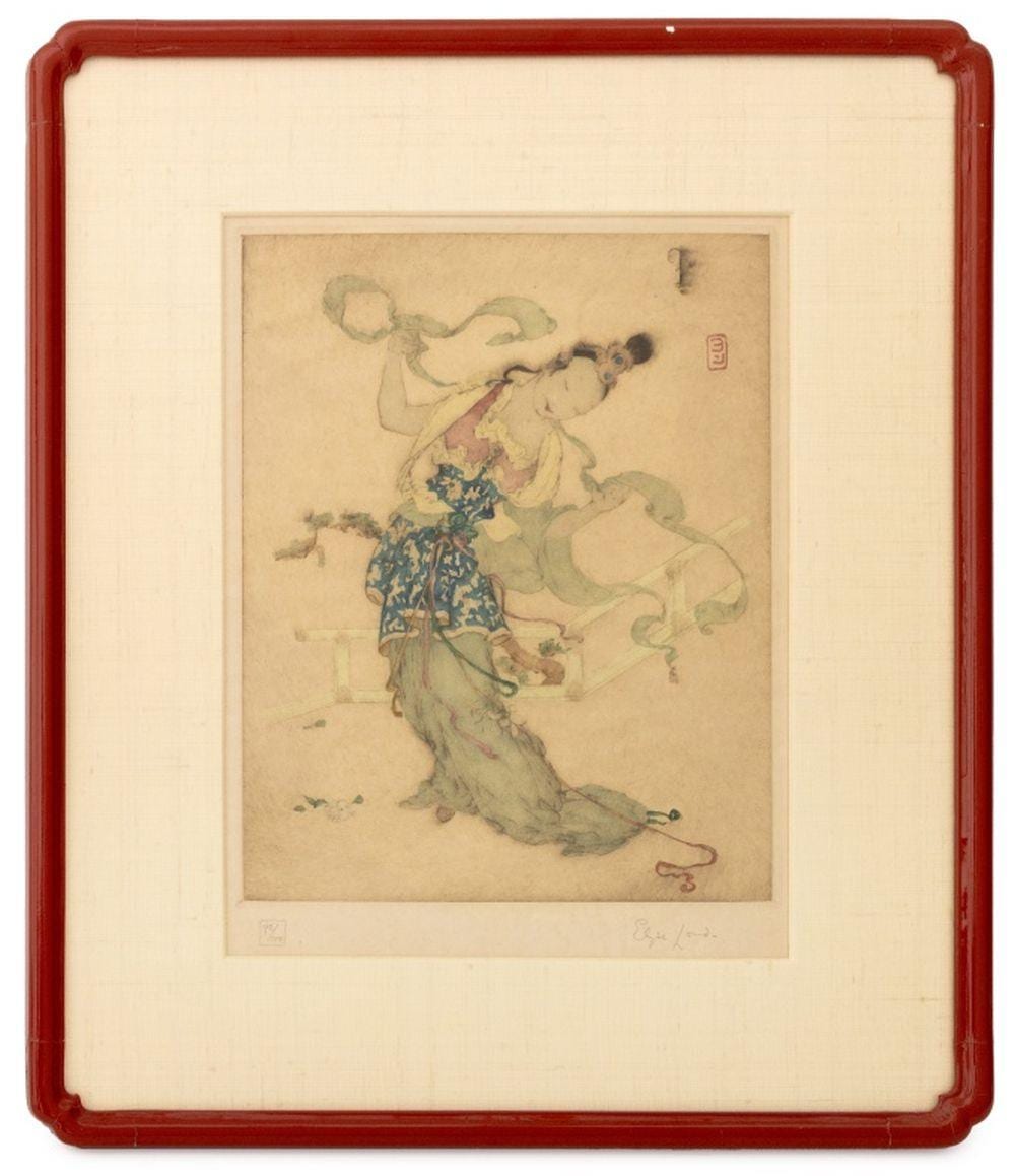 Elyse Lord comparable auction result: elyse lord my dress etching