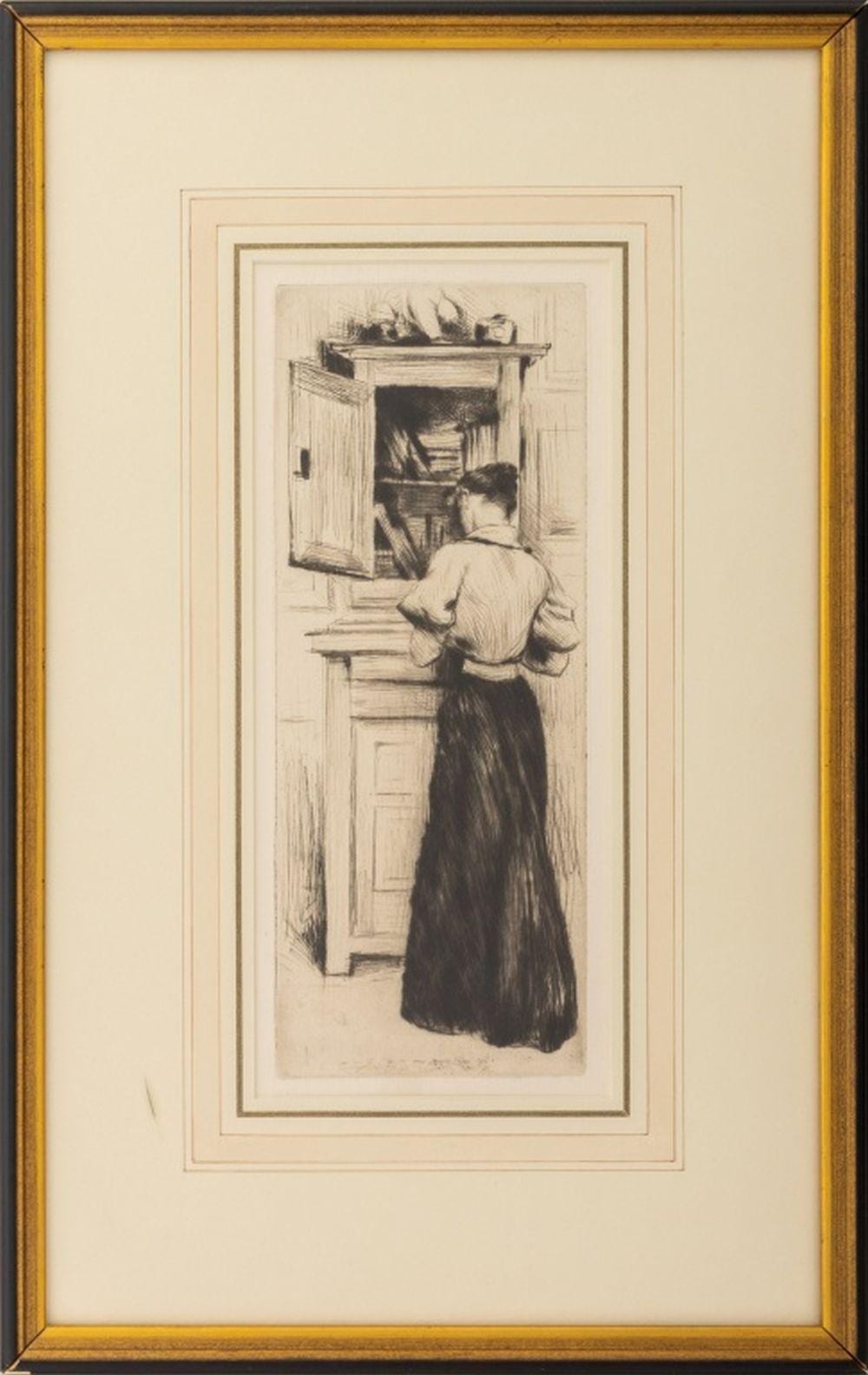 Norbert Goeneutte comparable auction result: norbert goeneutte l armoire drypoint etching