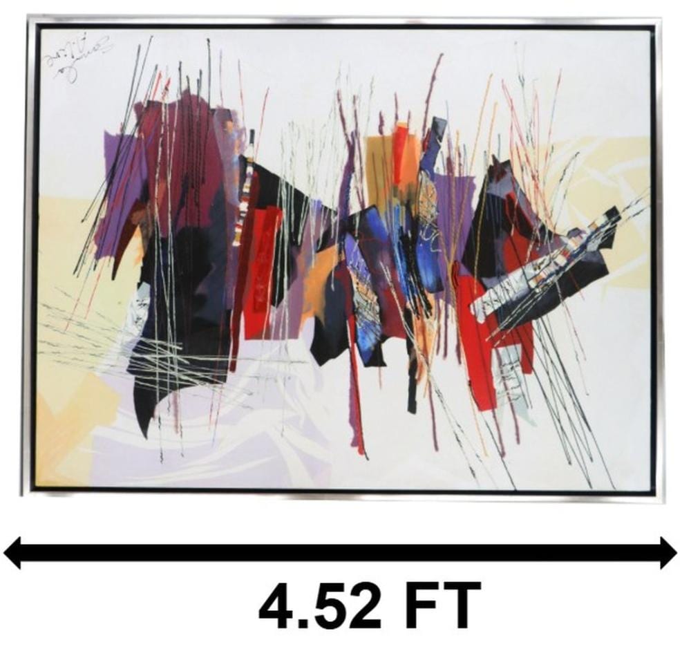 Smadar Livne comparable auction result: smadar livne born 1959 israeli american large abstract embellished giclee on canvas