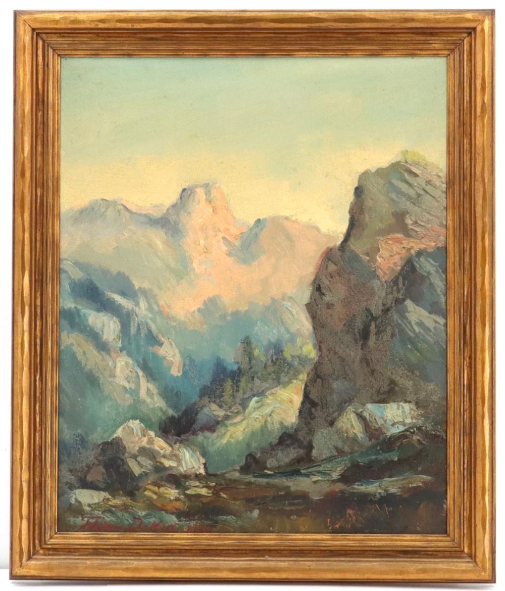 Sidney Tilden Daken comparable auction result: tilden daken 1876 1935 yosemite valley landscape in winter oil on canvas signed and dated 1926