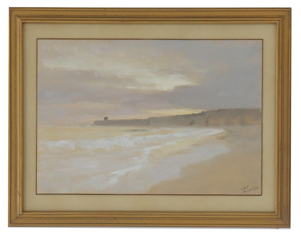 Lockwood De Forest comparable auction result: lockwood de forest 1850 1932 american sana barbara beach oil on paper on board