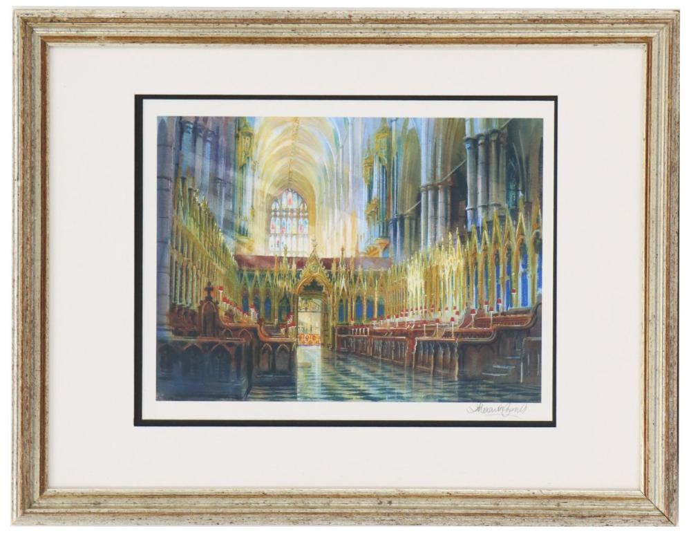 Alexander Creswell comparable auction result: alexander creswell born 1957 westminster abbey watercolor on paper signed lower right