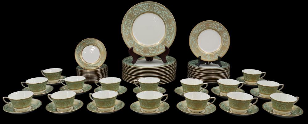 Auction comp thumbnail for (74) Piece Set of English Royal Worcester Embassy Pattern Bone China Dinnerware (Sarasota Estate Auction, Lot 1669)