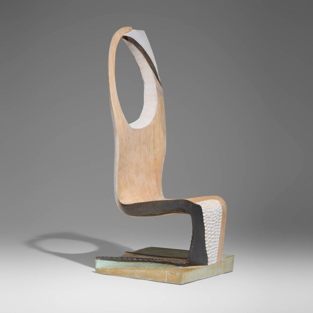 Alan Siegel comparable auction result: alan siegel green skate chair