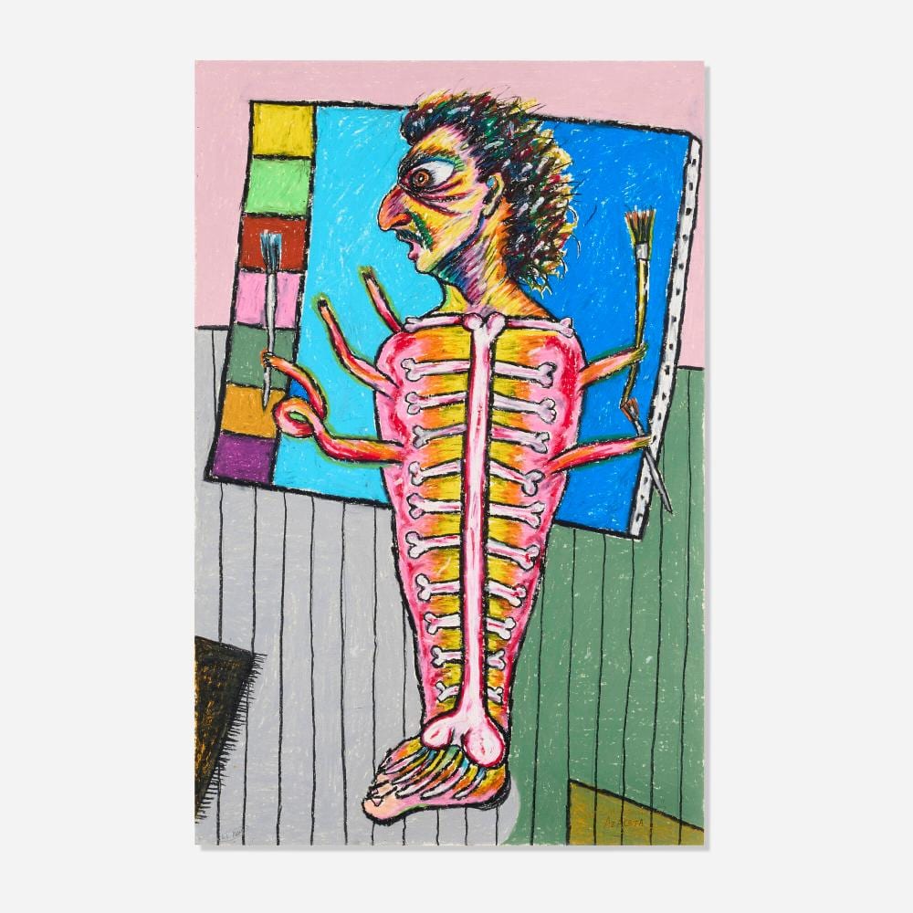 luis cruz azaceta artist in the studio 5 · Los Angeles Modern Auctions · 2025-08-21 Luis Cruz Azaceta comparable auction result: luis cruz azaceta artist in the studio 5
