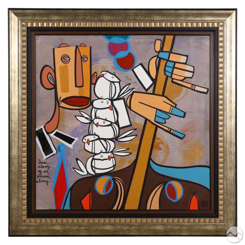 lebo 1972 2023 hum along as we strum painting · Hill Auction Gallery · 2025-09-03 David Le Batard comparable auction result: lebo 1972 2023 hum along as we strum painting