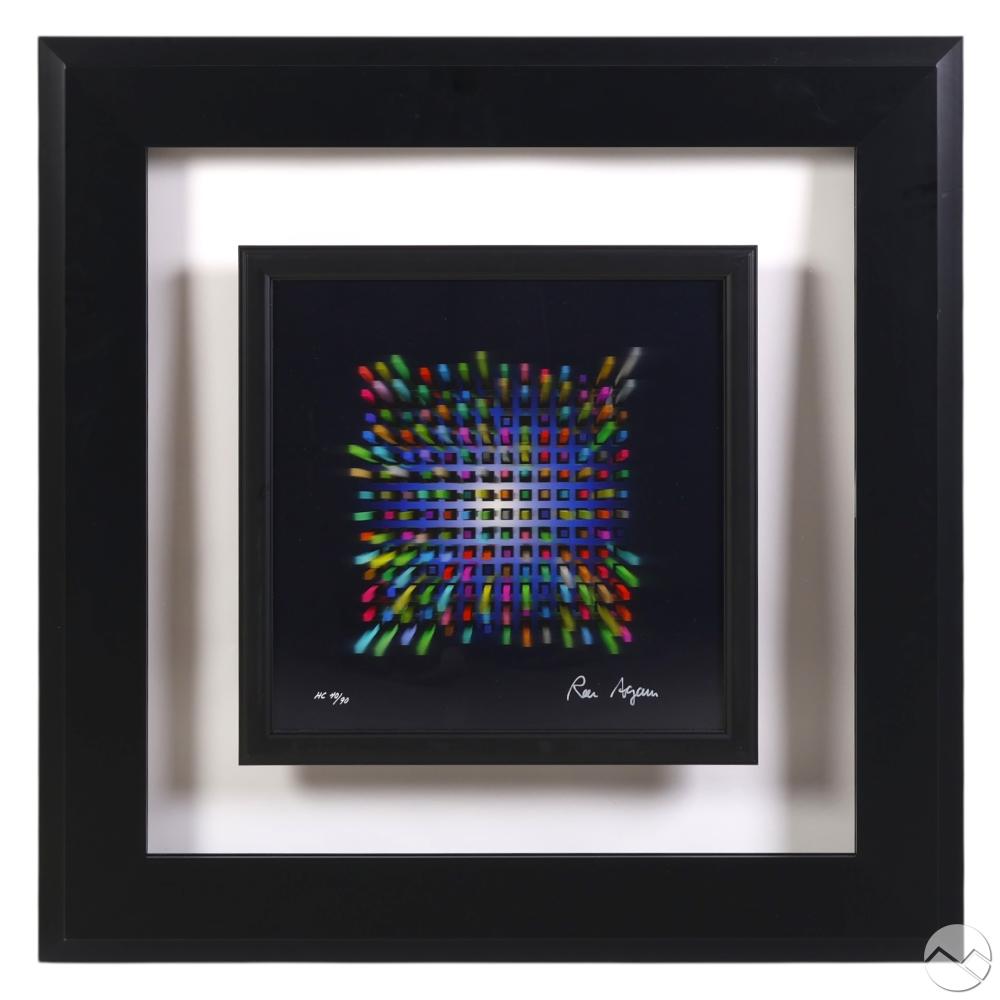 Ron Agam comparable auction result: ron agam b 1958 le holographic lenticular signed