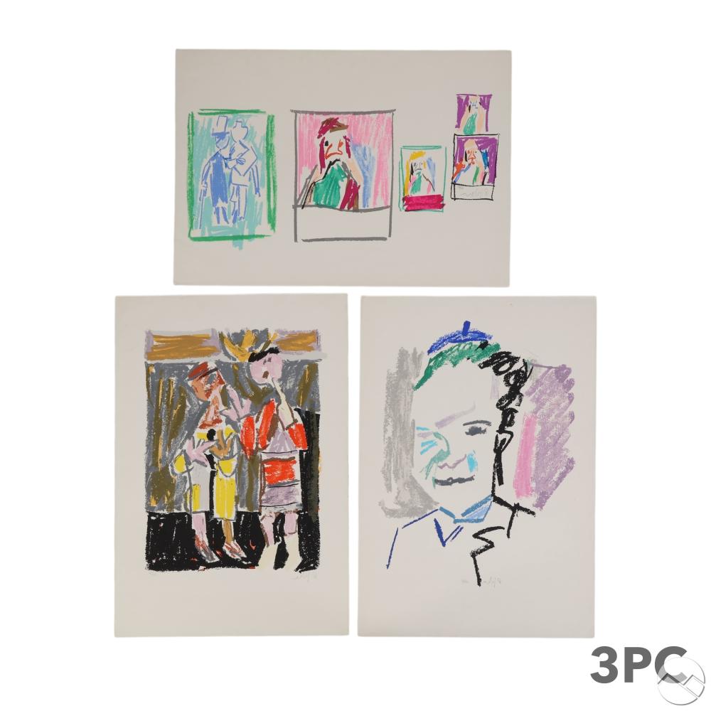 Pinchas Litvinovsky comparable auction result: pinchas litvinovsky 1894 1985 lithographs 3pc lot