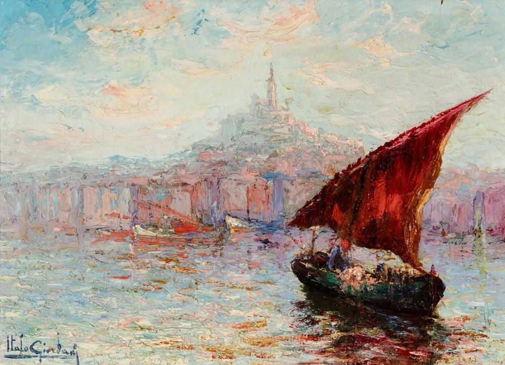 italo giordani italy 1882 1956 fishermen in front of the coast oil on panel signed in the lower left corner · Setdart Auction House · 2025-09-09 Italo Giordani comparable auction result: italo giordani italy 1882 1956 fishermen in front of the coast oil on panel signed in the lower left corner